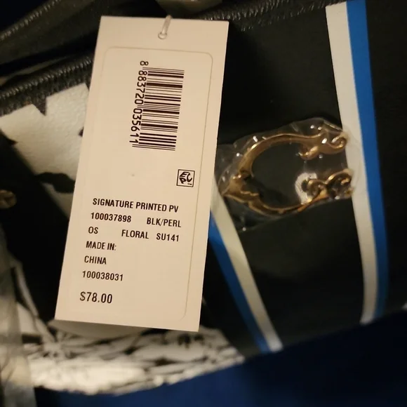 C Wonder black and White floral large tote - Picture 4 of 6